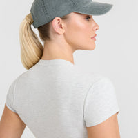Cotton Baby T-Shirt with Printed Logo | Light Grey Marl