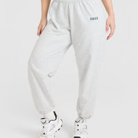 Lightweight Jogger with Printed Logo | Light Grey Marl