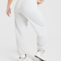 Lightweight Jogger with Printed Logo | Light Grey Marl