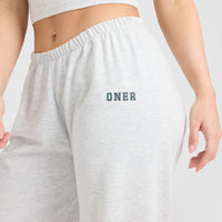 Lightweight Jogger with Printed Logo | Light Grey Marl