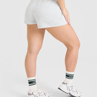 Lightweight Shorts with Printed Logo | Light Grey Marl