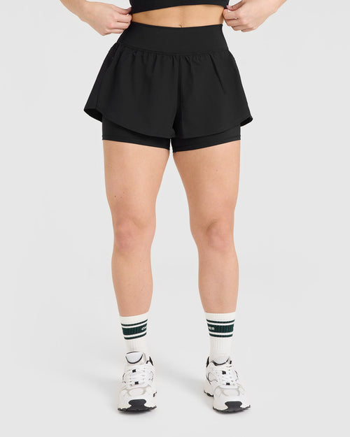 Oner Modal Unified Double Layer Shorts 5" | Black