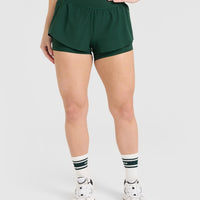 Unified Double Layer Shorts 5" | Racing Green