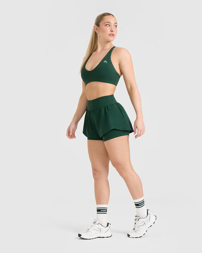 Unified Double Layer Shorts 5" | Racing Green