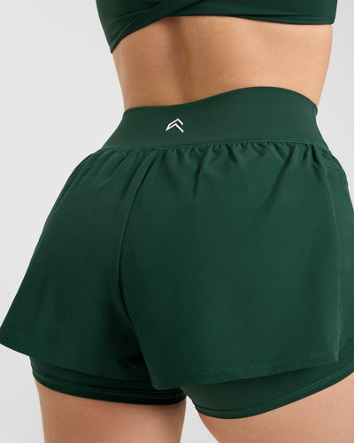 Unified Double Layer Shorts 5" | Racing Green