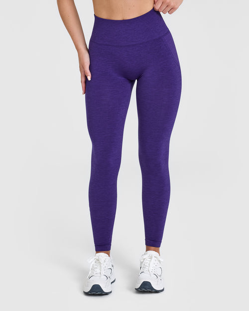 Oner Modal Effortless Seamless Leggings with White Logo | Amethyst