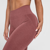 Effortless Seamless Leggings with White Logo | Berry