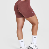 Effortless Seamless Shorts with White Logo | Berry