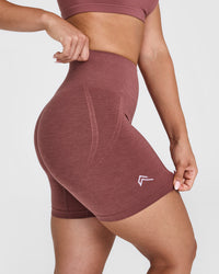 Effortless Seamless Shorts with White Logo | Berry