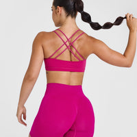 Everyday Cross Over Bralette | Fuchsia
