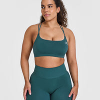 Everyday Cross Over Bralette | Marine Teal
