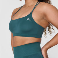 Everyday Cross Over Bralette | Marine Teal