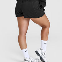 Raw Lounge Oversized Shorts with Graphic | Washed Black