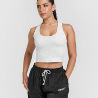 Cotton Icon Mid Vest | Light Grey Marl