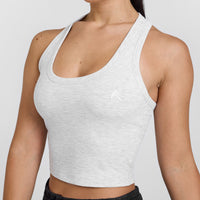 Cotton Icon Mid Vest | Light Grey Marl