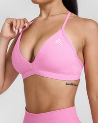Unified Ultra Micro V Neck Bralette | Power Pink