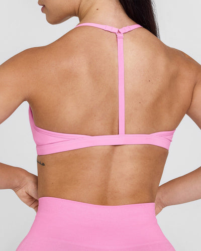 Unified Ultra Micro V Neck Bralette | Power Pink