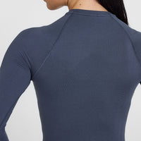 Go To Seamless Fitted Long Sleeve Top | True Blue