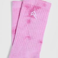 Tie Dye Socks 3 Pack | Power Pink/Black/Pump Green