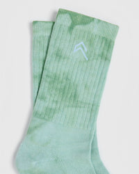 Tie Dye Socks 3 Pack | Power Pink/Black/Pump Green
