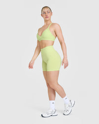 Unified Ultra Micro V Neck Bralette | Pump Green