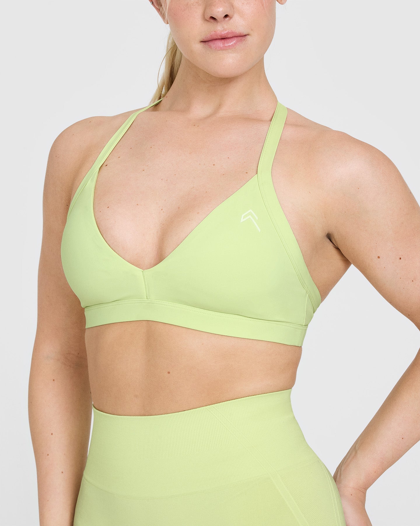 Unified Ultra Micro V Neck Bralette | Pump Green