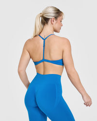 Unified Ultra Micro V Neck Bralette | Retro Blue