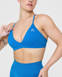 Unified Ultra Micro V Neck Bralette | Retro Blue