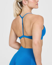 Unified Ultra Micro V Neck Bralette | Retro Blue