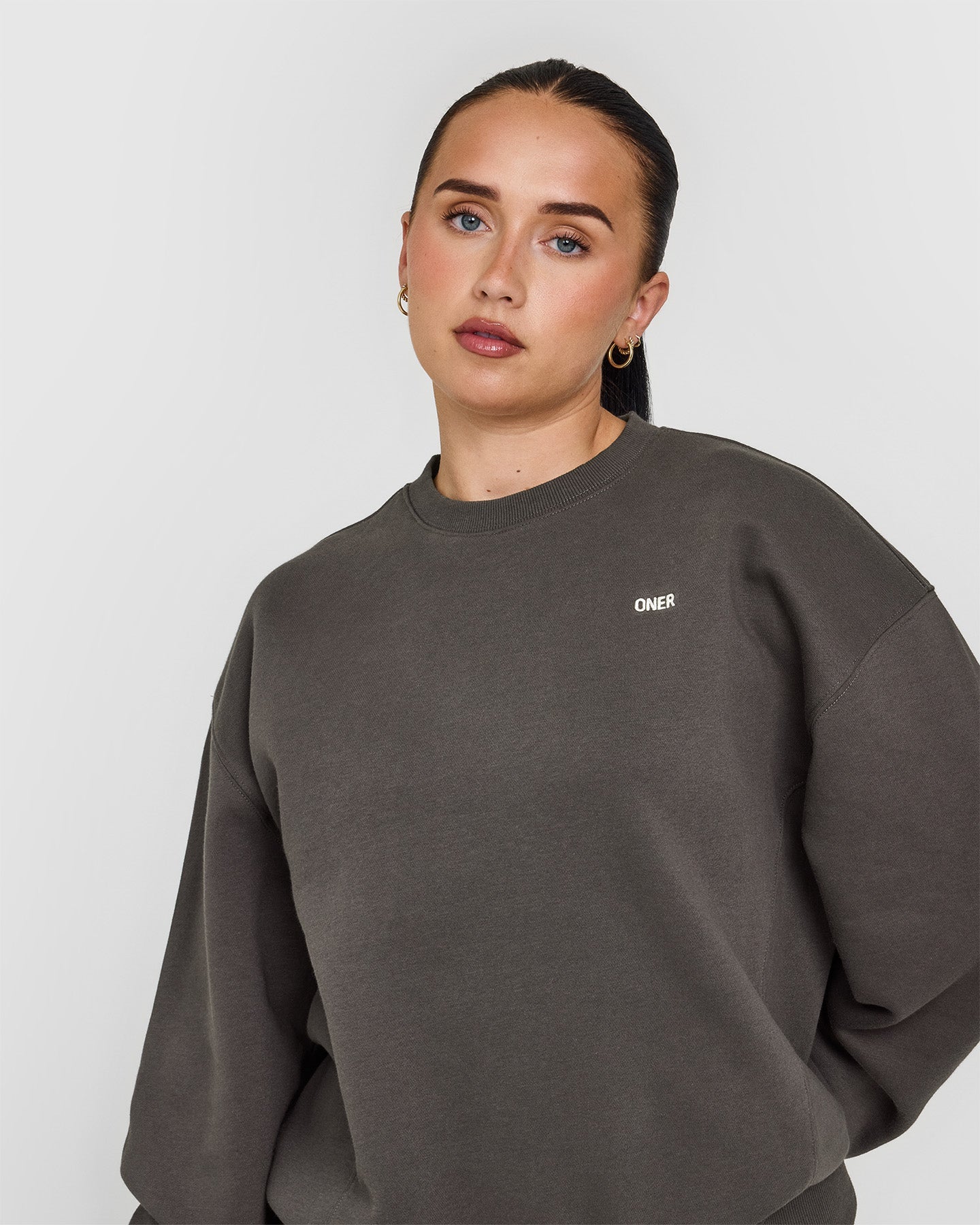 Foundations Crew Neck Sweatshirt | Deep Taupe