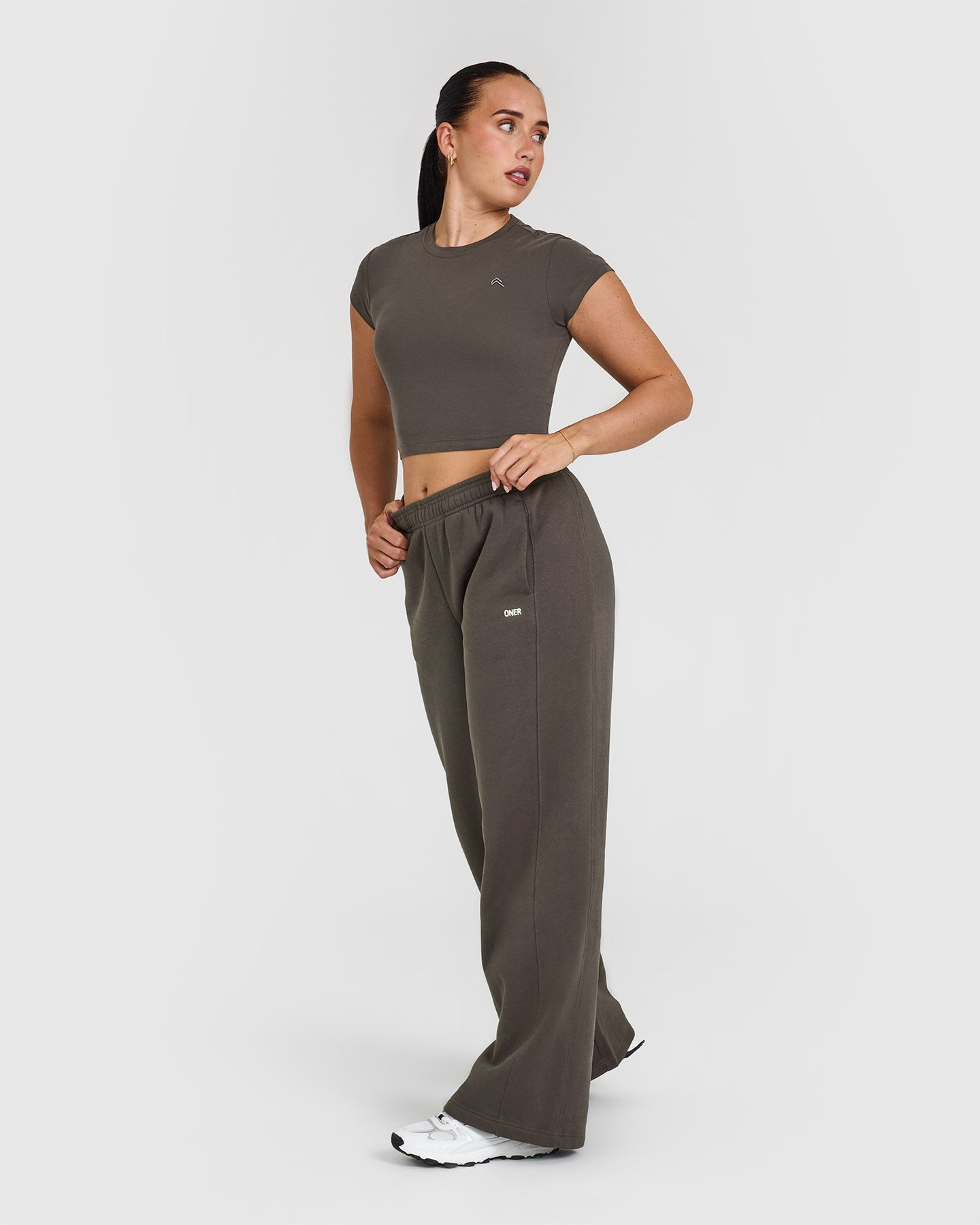 Foundations Straight Leg Joggers | Deep Taupe