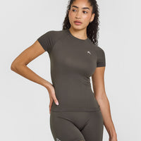 Go To Seamless Fitted Top | Deep Taupe