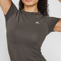 Go To Seamless Fitted Top | Deep Taupe
