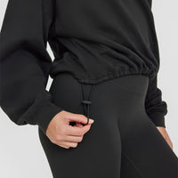Mid Weight 1/4 Zip Sweatshirt | Soft Black