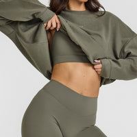 SoftMotionâ„¢ Cycling Shorts 8" with White Logo | Alpine Green