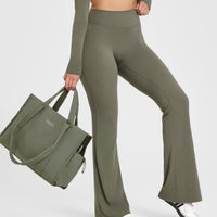 SoftMotionâ„¢ Flared Bottoms with White Logo | Alpine Green