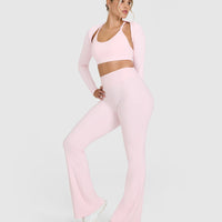 SoftMotionâ„¢ Flared Bottoms with White Logo | Ballet Pink