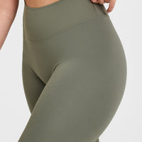 SoftMotionâ„¢ Leggings with White Logo | Alpine Green