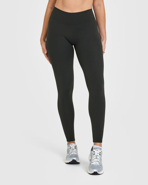 Oner Modal SoftMotionâ„¢ Leggings with White Logo | Soft Black