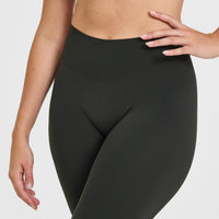 SoftMotionâ„¢ Leggings with White Logo | Soft Black
