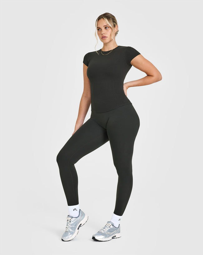 Mellowâ„¢ Rib T-Shirt | Soft Black