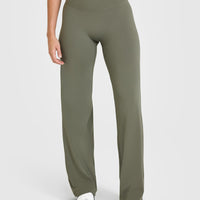 SoftMotionâ„¢ Straight Leg Bottoms with White Logo | Alpine Green
