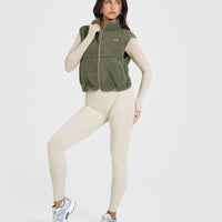 Zip Through Fleece Gilet | Alpine Green