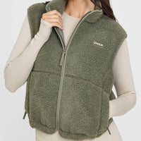 Zip Through Fleece Gilet | Alpine Green