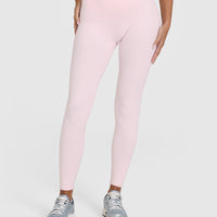 SoftMotionâ„¢ Leggings with White Logo | Ballet Pink