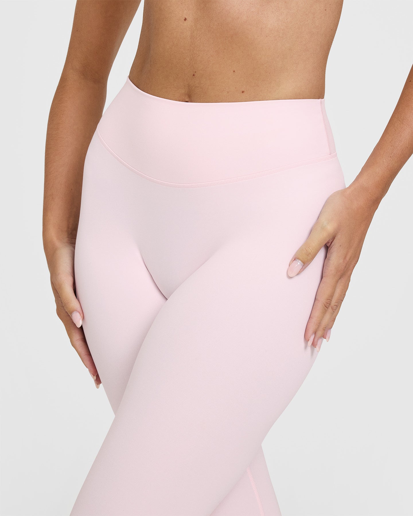 SoftMotionâ„¢ Leggings with White Logo | Ballet Pink