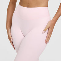 SoftMotionâ„¢ Leggings with White Logo | Ballet Pink