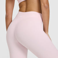 SoftMotionâ„¢ Leggings with White Logo | Ballet Pink