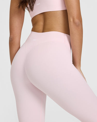 SoftMotionâ„¢ Leggings with White Logo | Ballet Pink