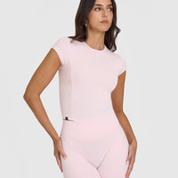 Mellow™ Rib Mid T-Shirt | Ballet Pink